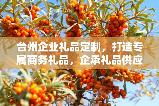 台州企业礼品定制，打造专属商务礼品，企承礼品供应链引领行业新风尚
