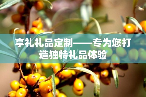 享礼礼品定制——专为您打造独特礼品体验